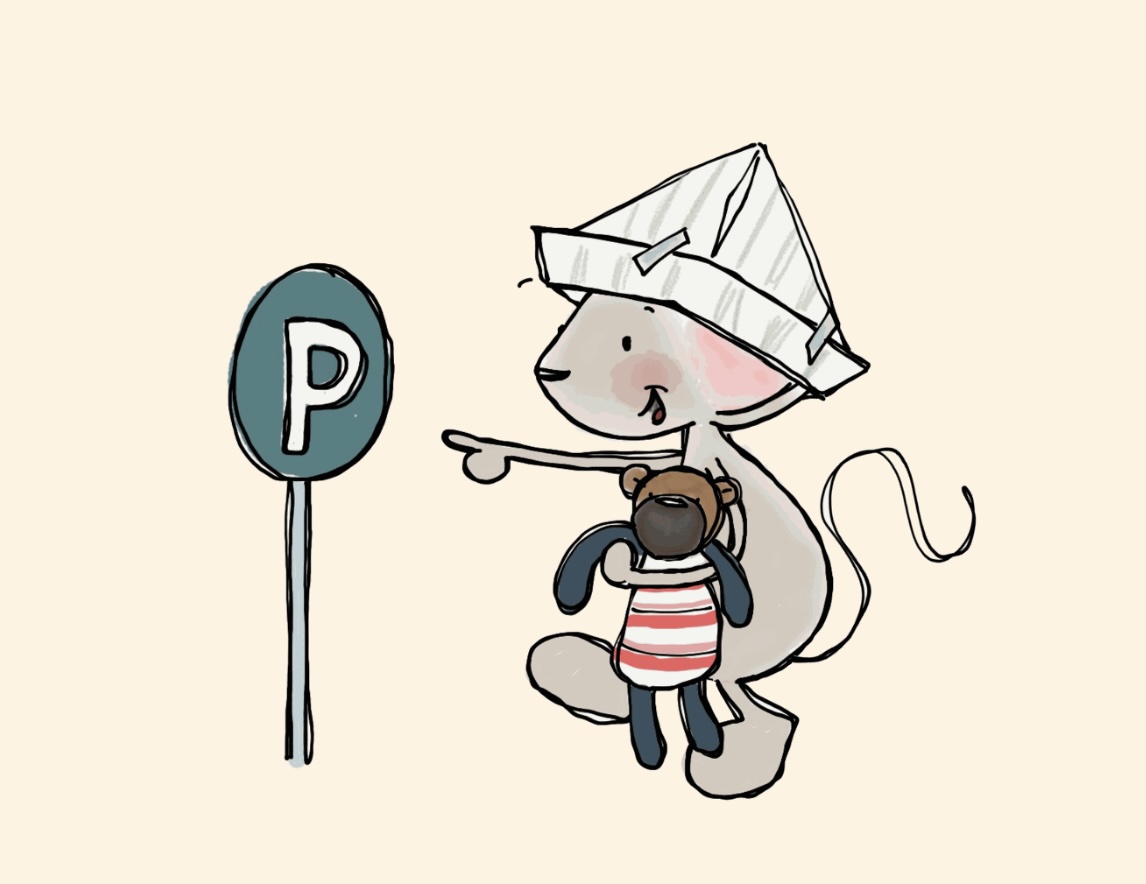 Zoek buiten naar letters en symbolen